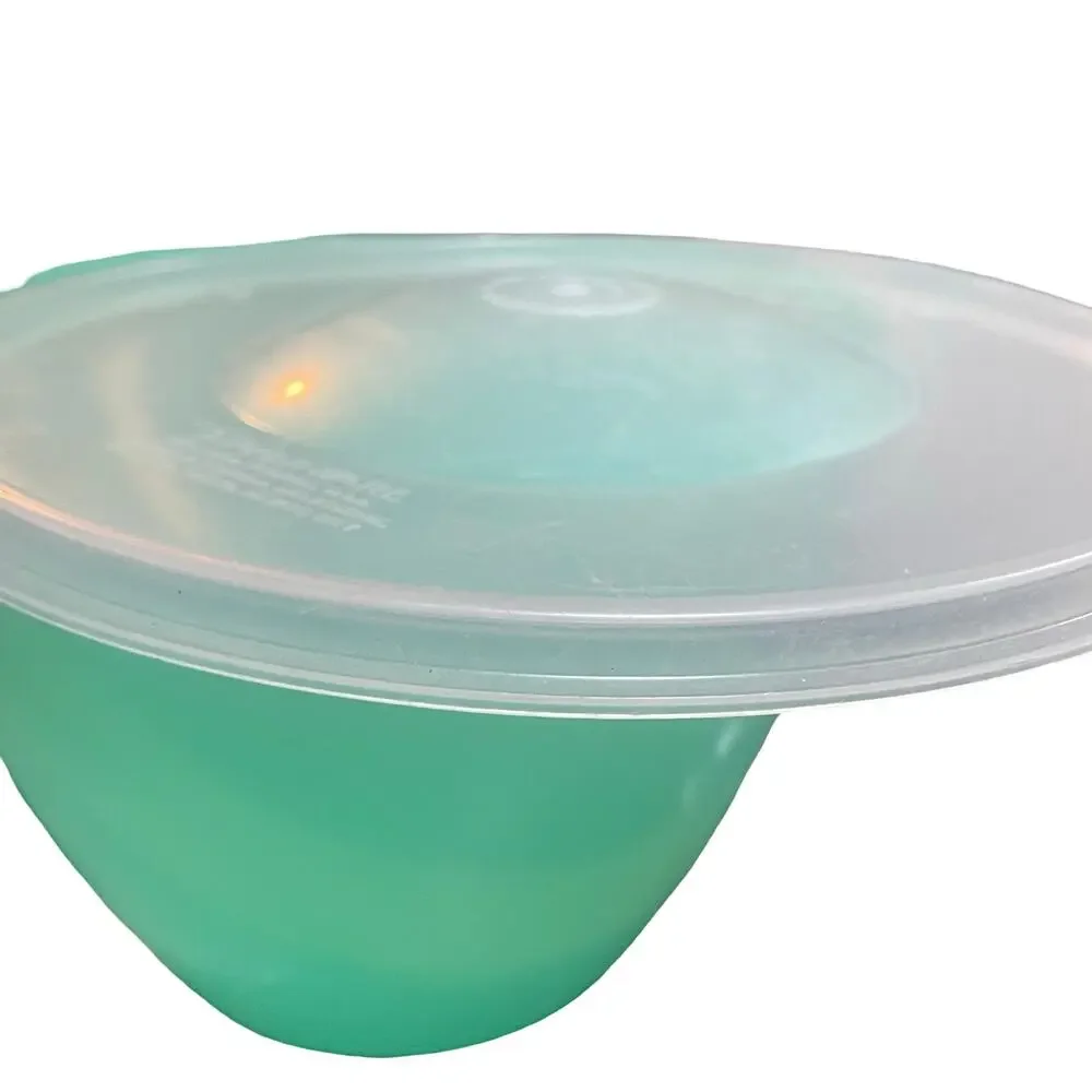 Tupperware 679 680 Jadeite Green Crisp It Lettuce Keeper Bowl Domed Lid Vintage